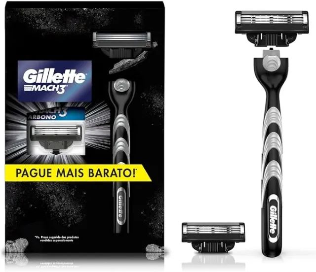 Kit Gillette Mach3 Carbono 1 Cabo + 2 Refis