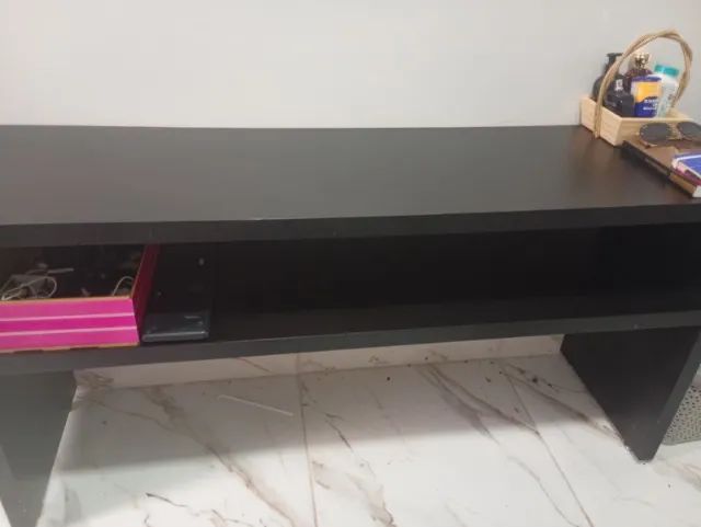 RACK / BANCADA PARA TV PRETA - MODELO BAIXO COM NICHO - Foto 2