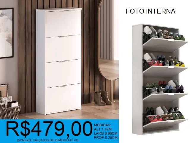 Sapateira 4 portas compre hoje e receba amanhã 