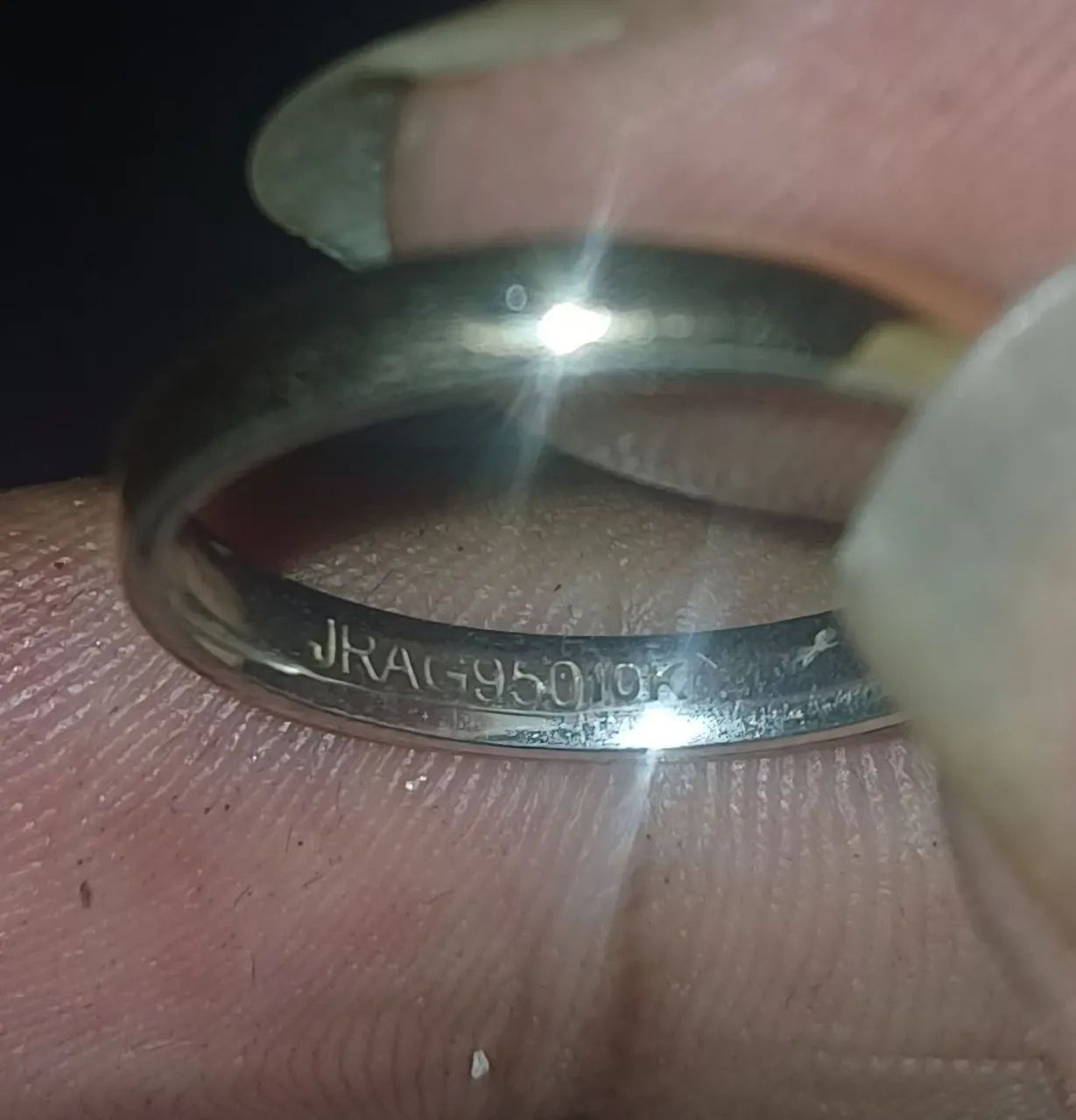 Anel aliança ouro maciço 10k e prata 950  - Foto 5