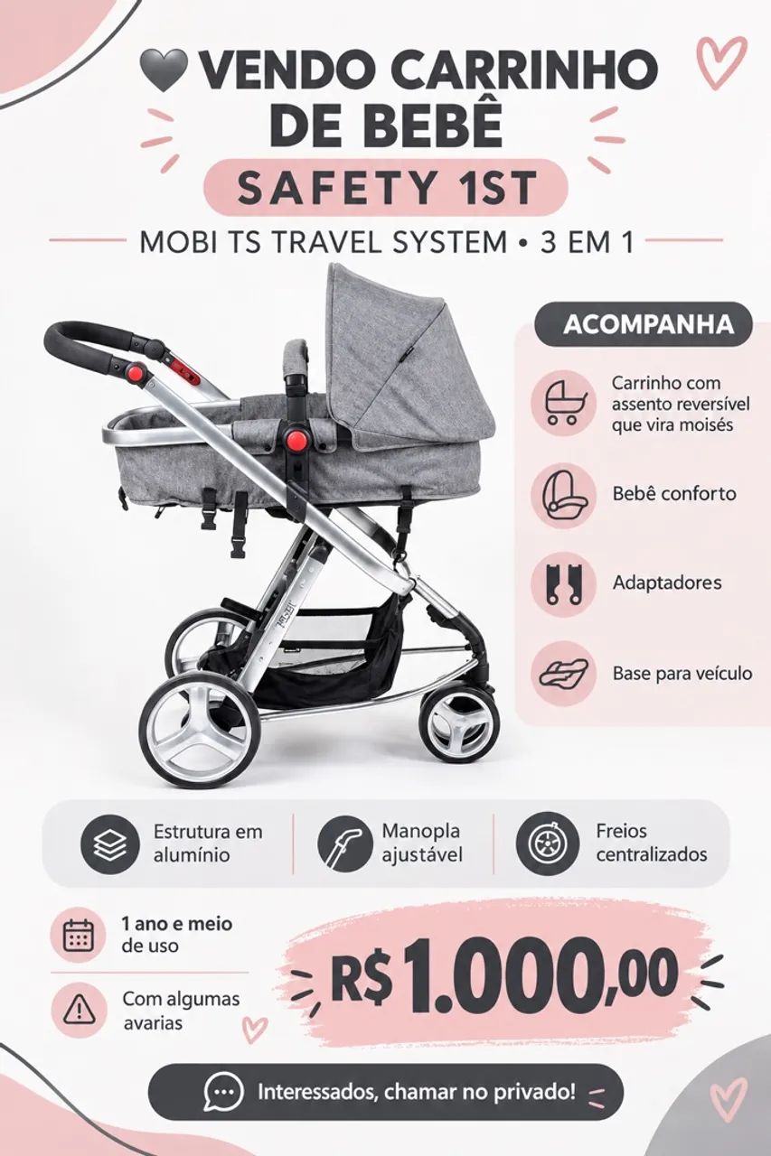 CARRINHO DE BEBÊ  - Foto 3