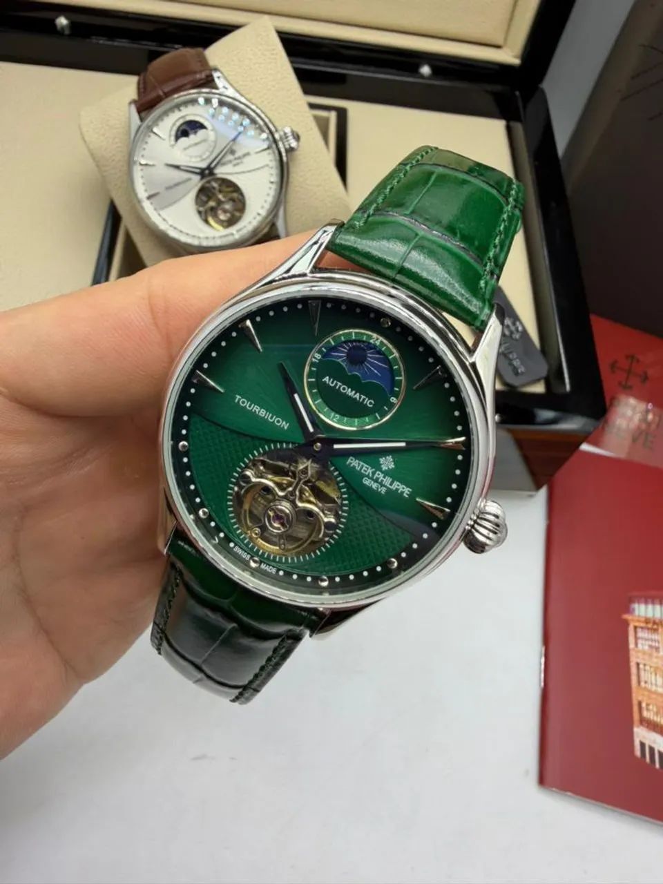 Relógio Estilo Patek Philippe Tourbillon Automático 