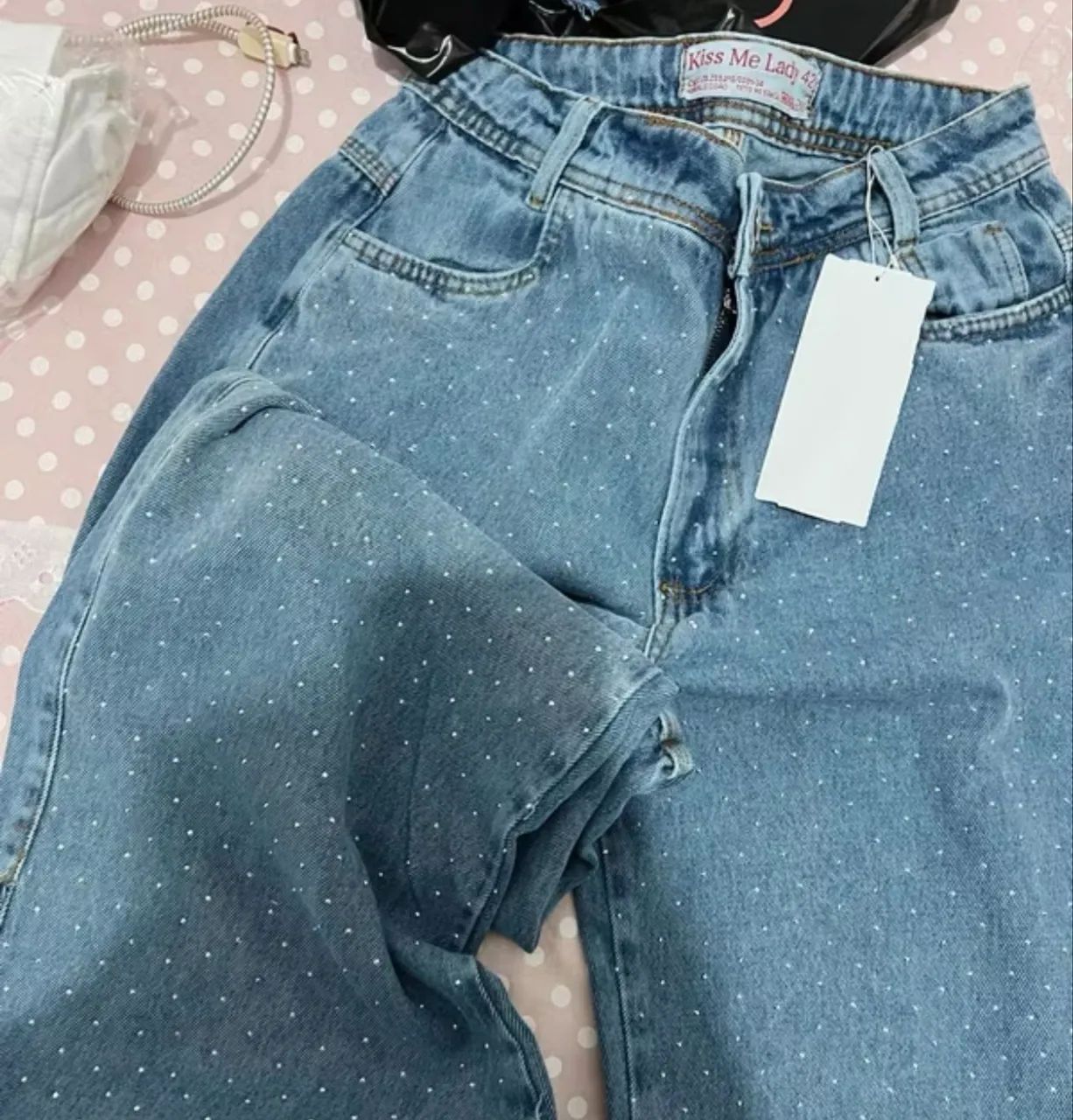 Calça com brilho