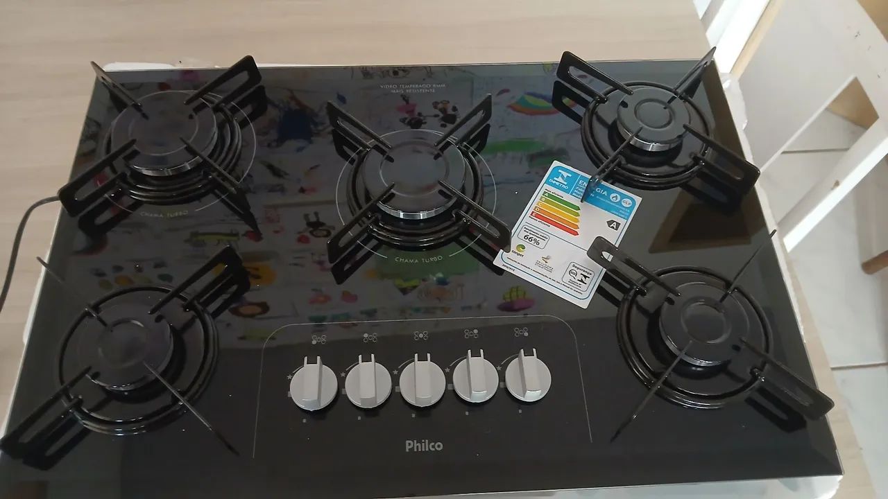 Vendo cooktop de 5 bocas novo 