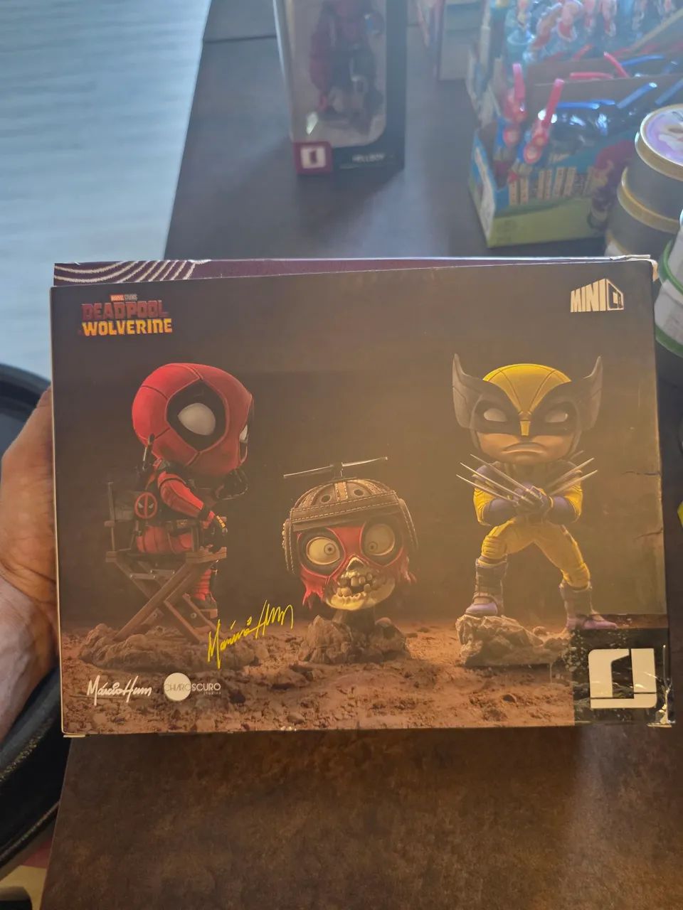 DEADPOOL HEADPOOL WOLVERINE MINICOS IRON STUDIOS - Foto 3