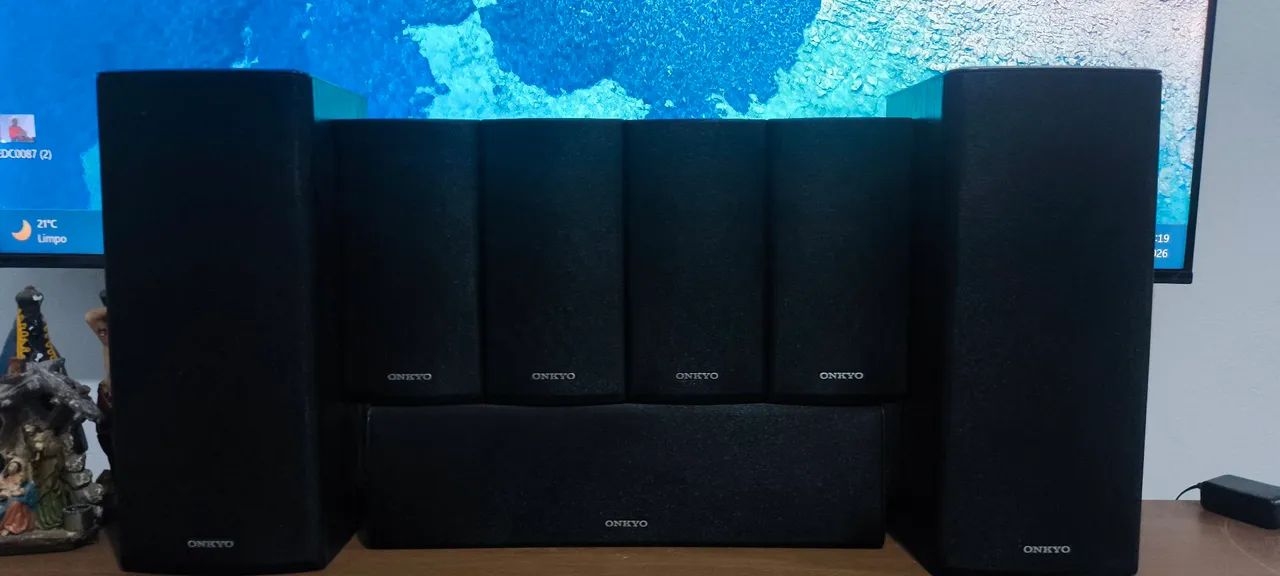 Home theather Denon + conjunto de caixas onkyo.