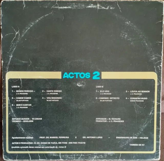 Lp Disco De Vinil Gospel Evangélico Actos 2 - Mundo Perdido - Foto 2