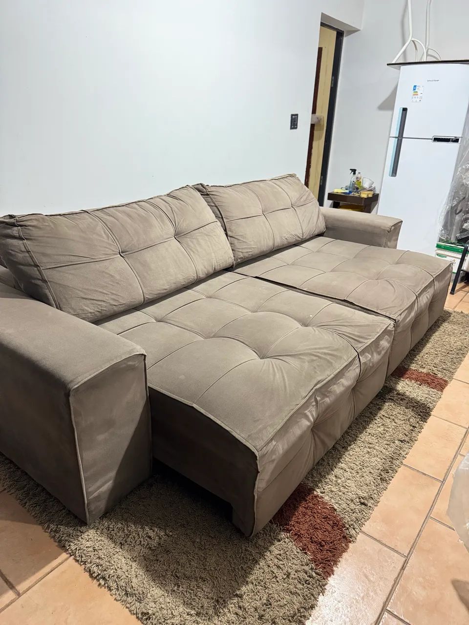Sofá retrátil higienizado 