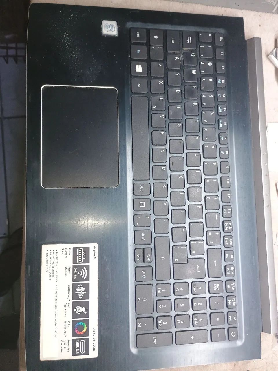 Notebook ACER A515-51-52-UX *PEÇAS* a partir de $50,00 *informe a peça que precisa!! - Foto 3