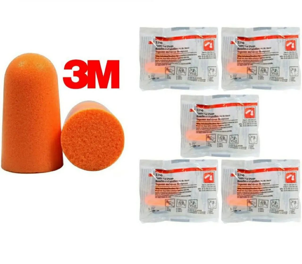 Kit com 110 pares protetores de ouvido de espuma, tampão, protetor auricular - Foto 5