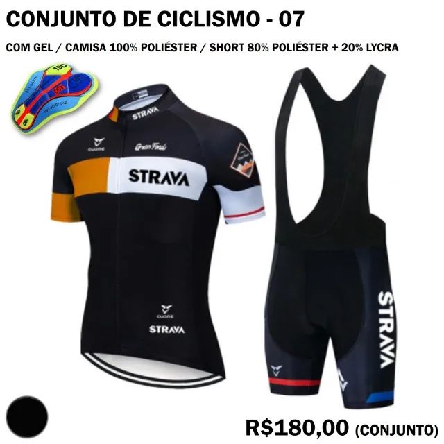 Conjunto de Ciclismo (Camisa + Bretelle) com Gel - Foto 2