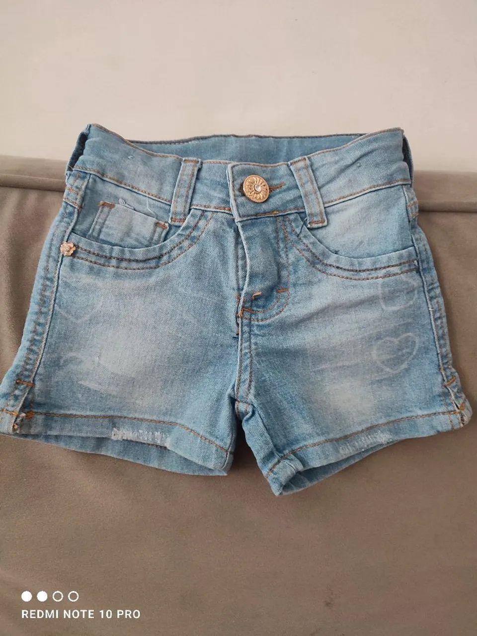 Short infantil jeans claro