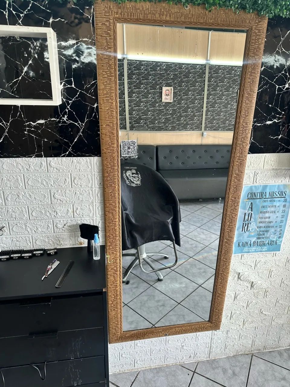 Bancada de barbeiro e espelho  faça sua proposta  - Foto 3