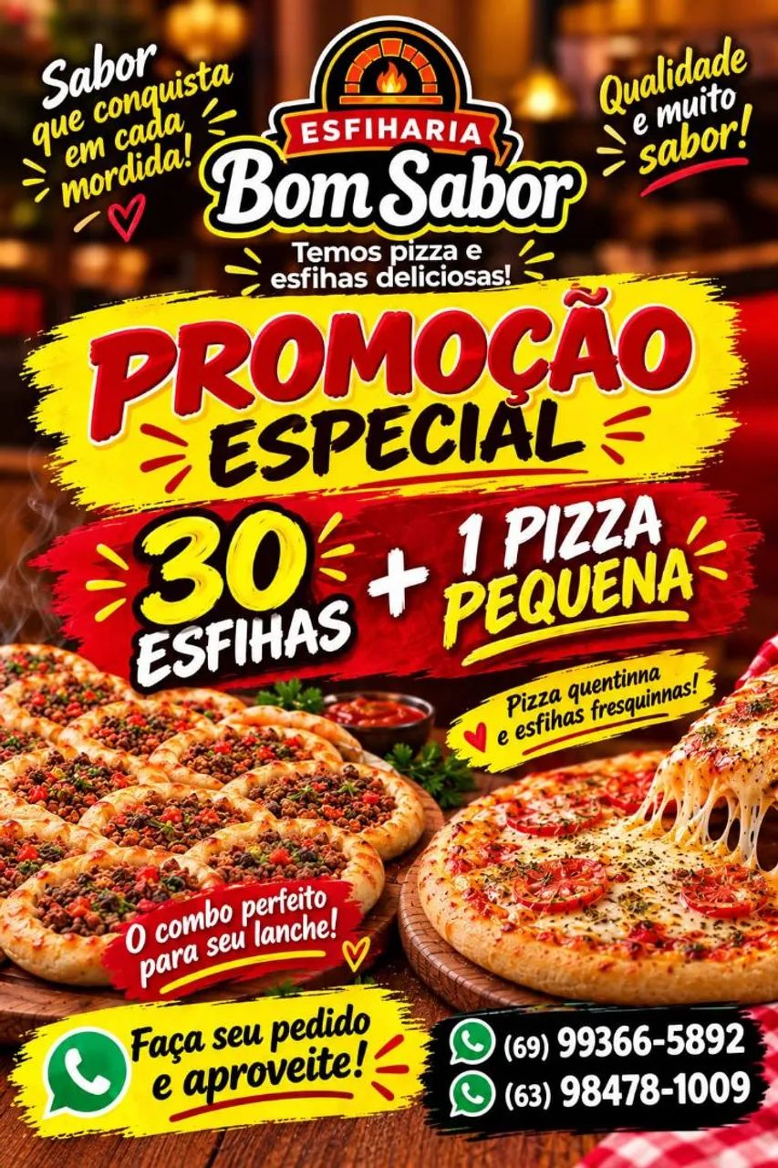 Esfiharia bom sabor. Pizza e esfihas - Foto 2