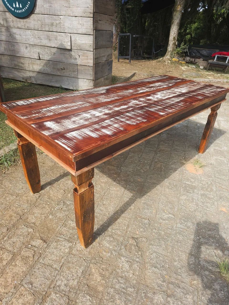 Mesa rustica demolição peroba rosa  - Foto 5