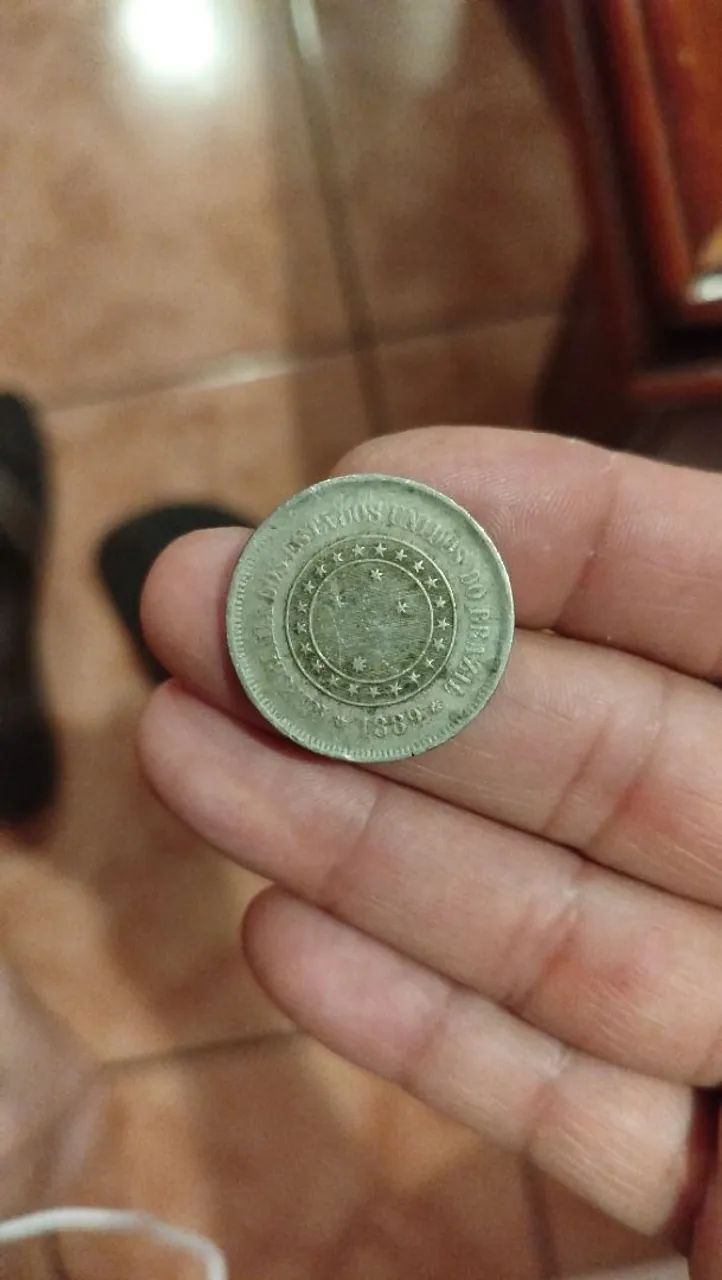 Moeda antiga 100 Réis  - Foto 2