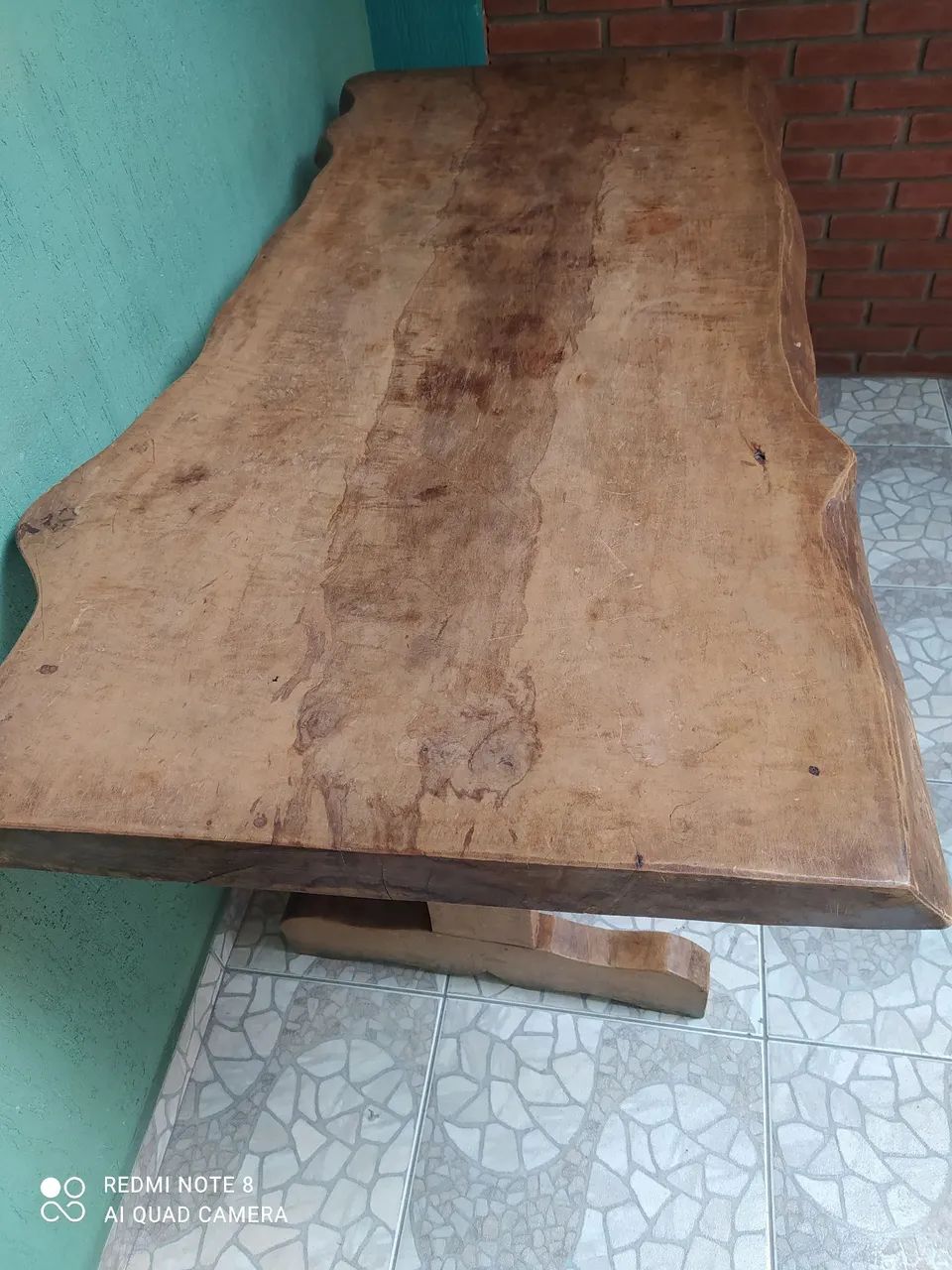 Mesa  de prancha em madeira maciça  com 4 cadeiras  - Foto 3
