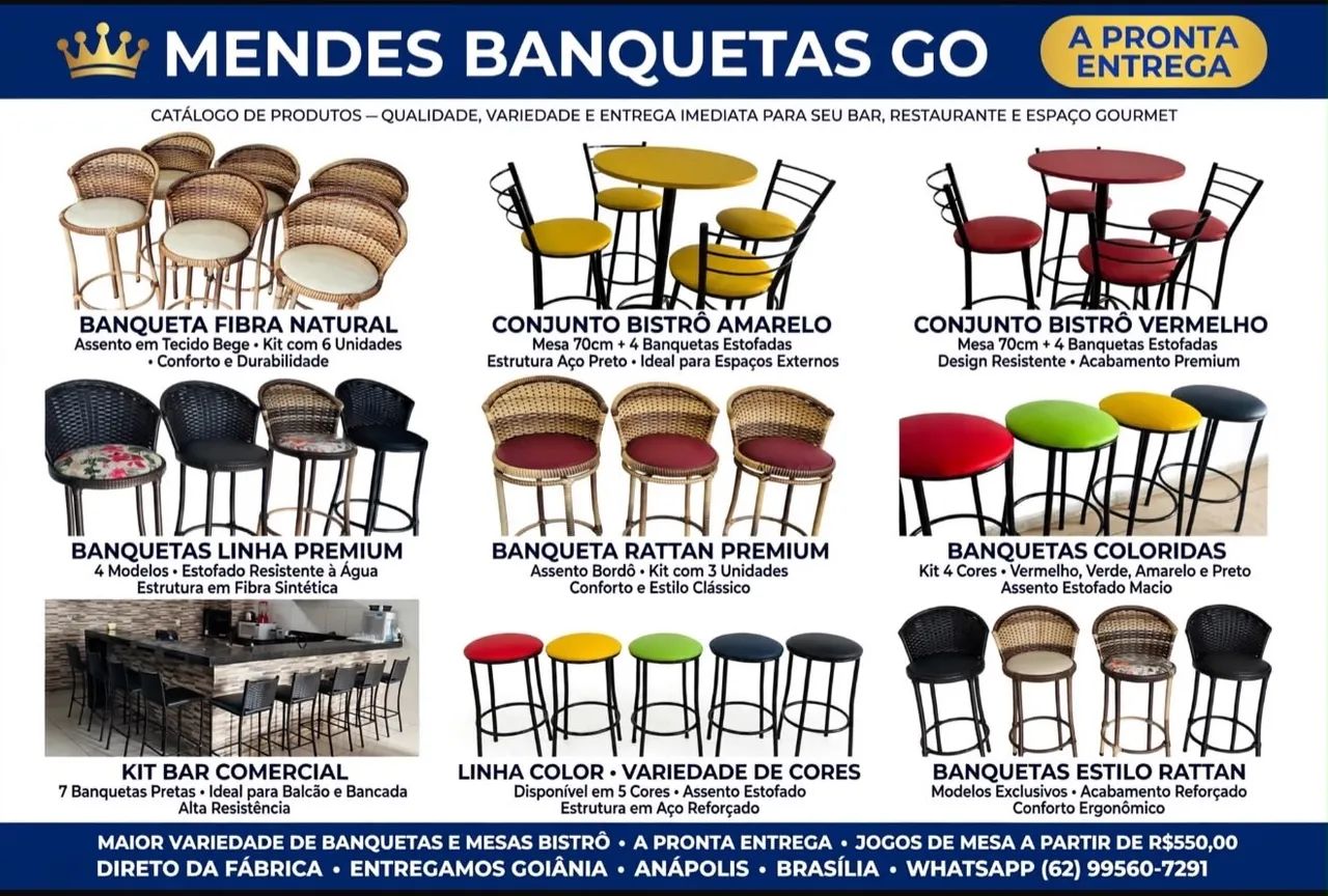 BANQUETA BANQUETAS QUALIDADE E PREÇO ACESSÍVEL 