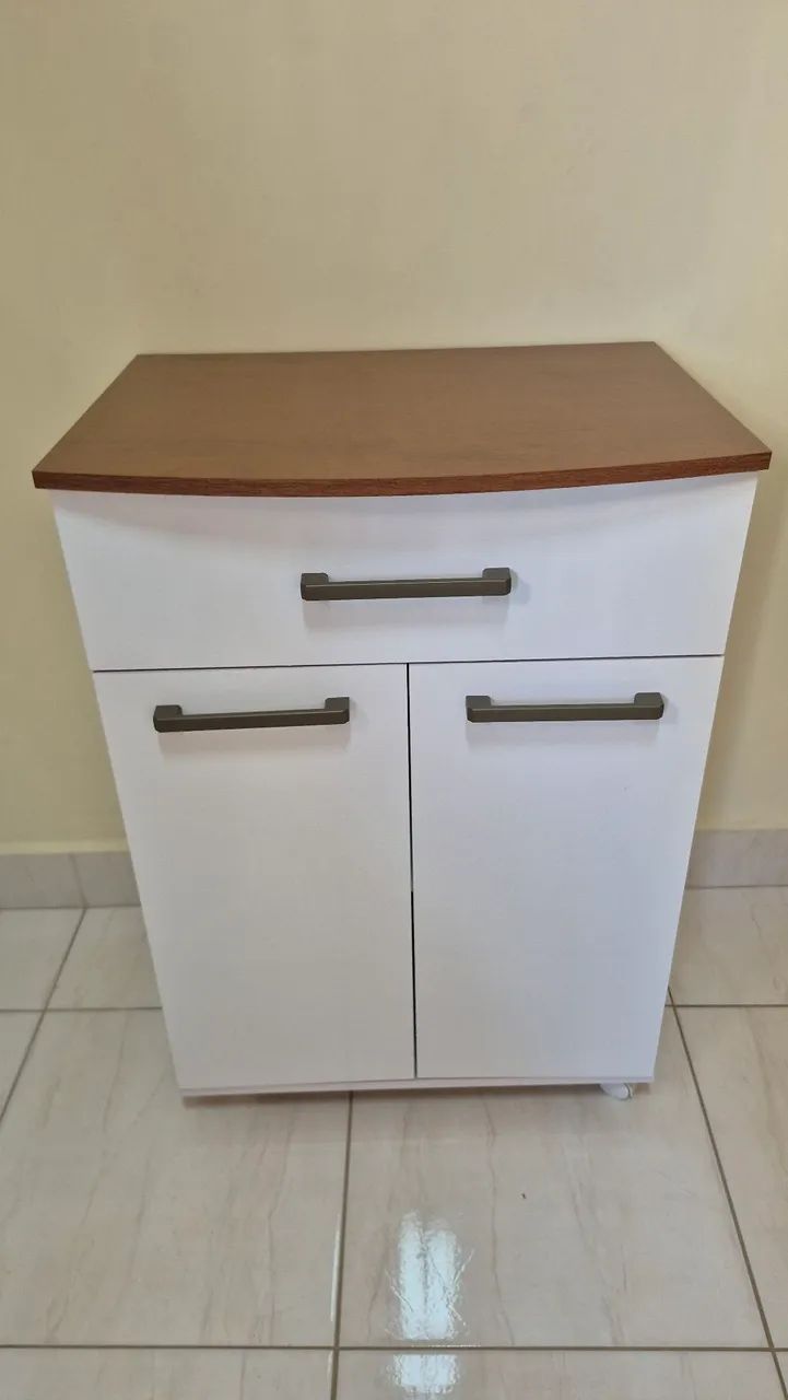 VENDO ARMÁRIO MULTIUSO 2 PORTAS E 1 GAVETA - COM RODINHAS