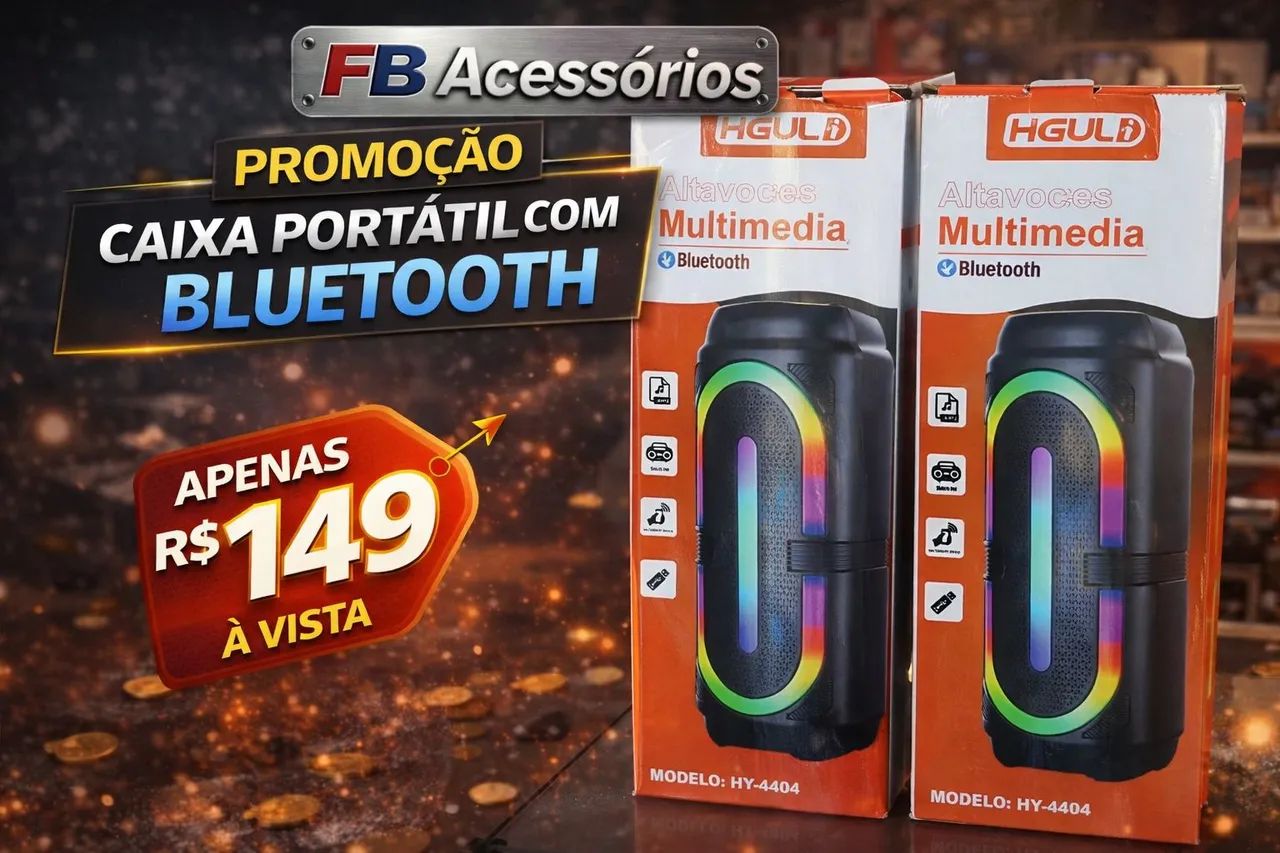 Promoção de caixinha de som com Bluetooth