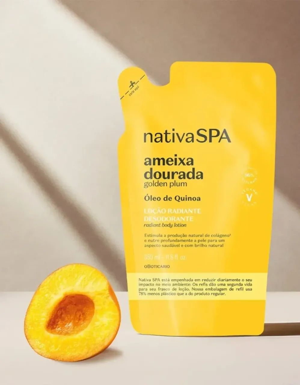 Refil Hidratante: Ameixa Dourada, Quinoa e Bendito Cacto.