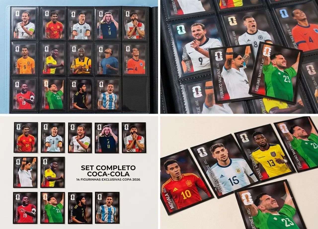 14 figurinhas Coca, para colar Copa 2026. - Foto 3