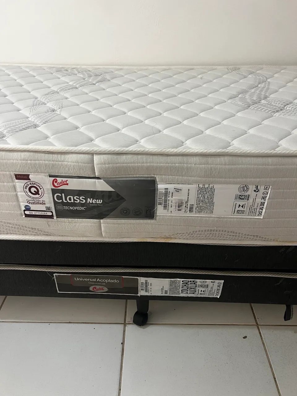 Cama box solteiro com cama auxiliar colchão de molas  - Foto 3