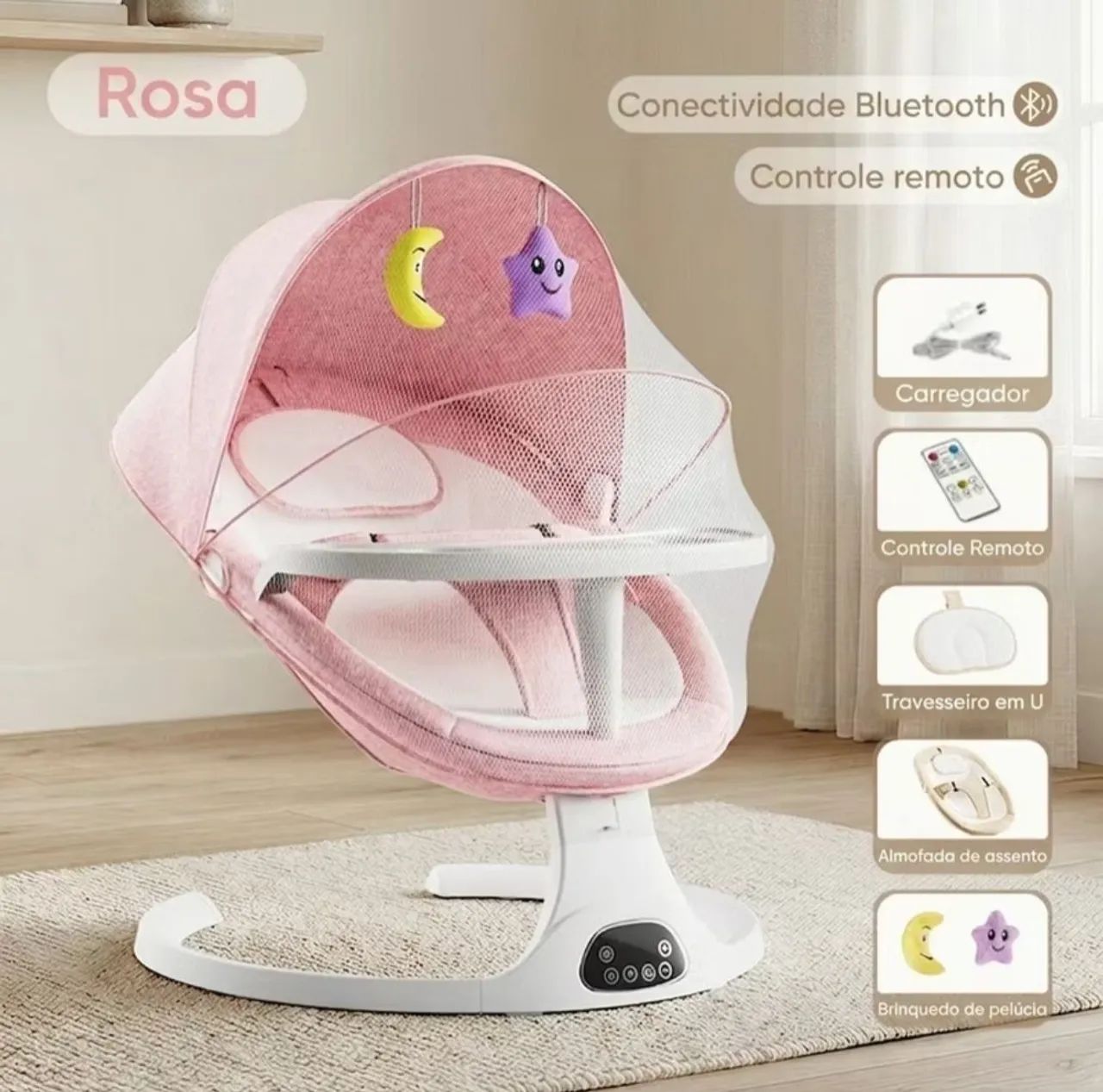 Cadeira de balanço para bebê elétrica  - Foto 2