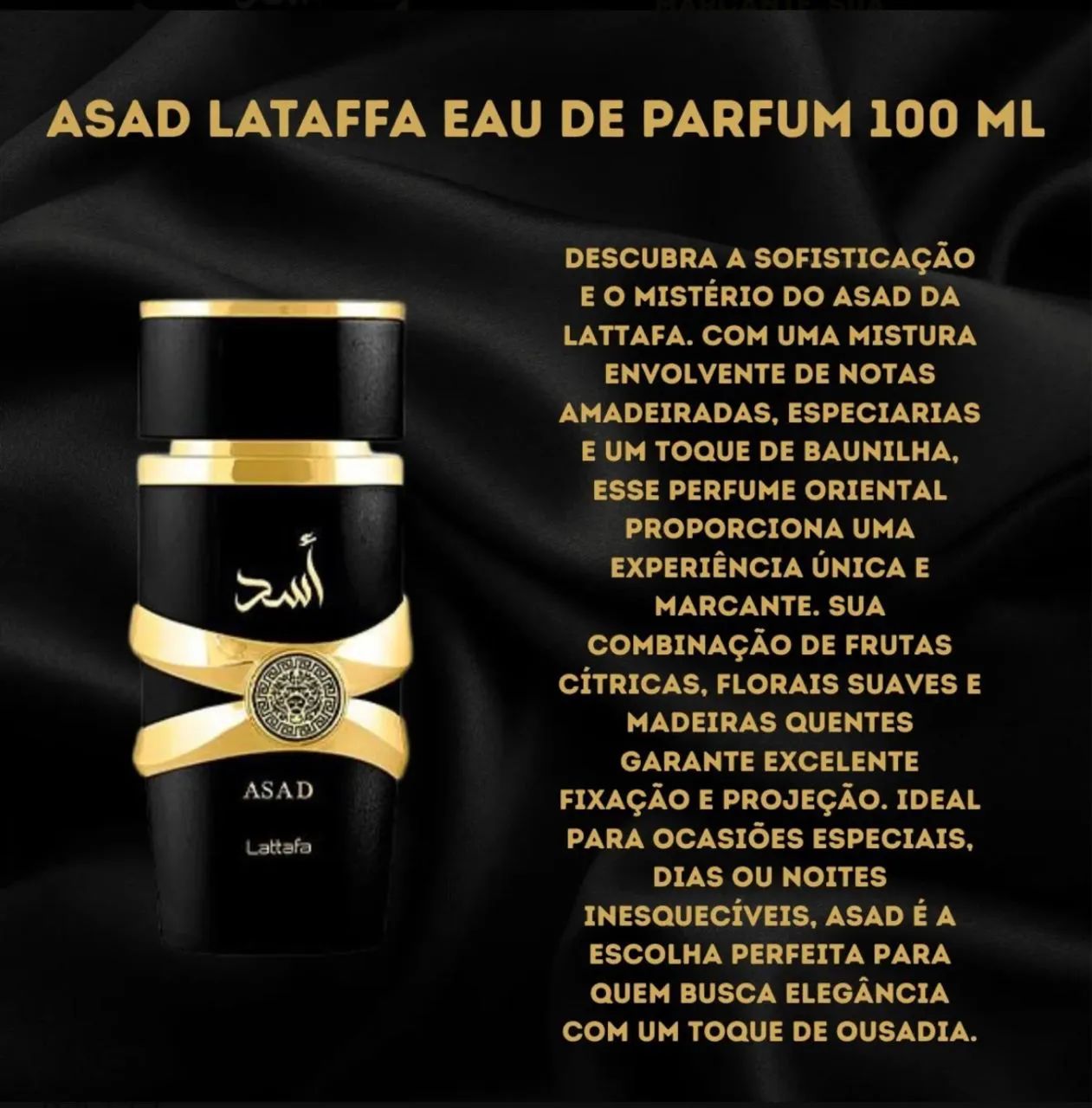 PERFUME ÁRABE ORIGINAL LATTAFA ASAD - Foto 3