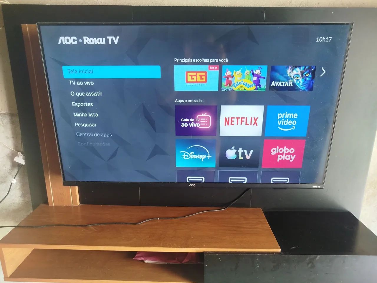 Televisão com sistema RokuTV 43 polegadas + Painel - Foto 3