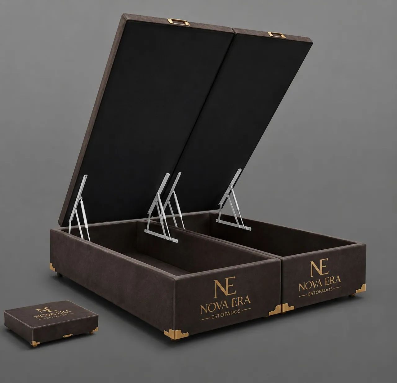 Cama Box Queen com Baú - Preta