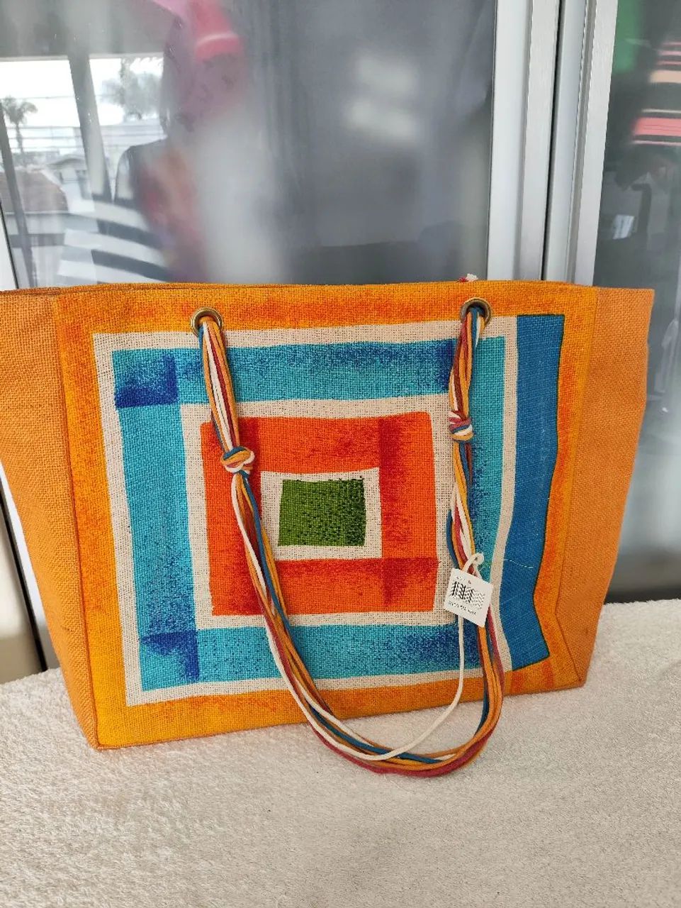 Bolsa de praia em juta - Foto 2
