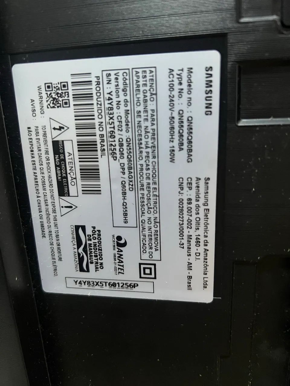 Smart tv Samsung 4k 55 polegadas QN55Q60BA - Foto 5