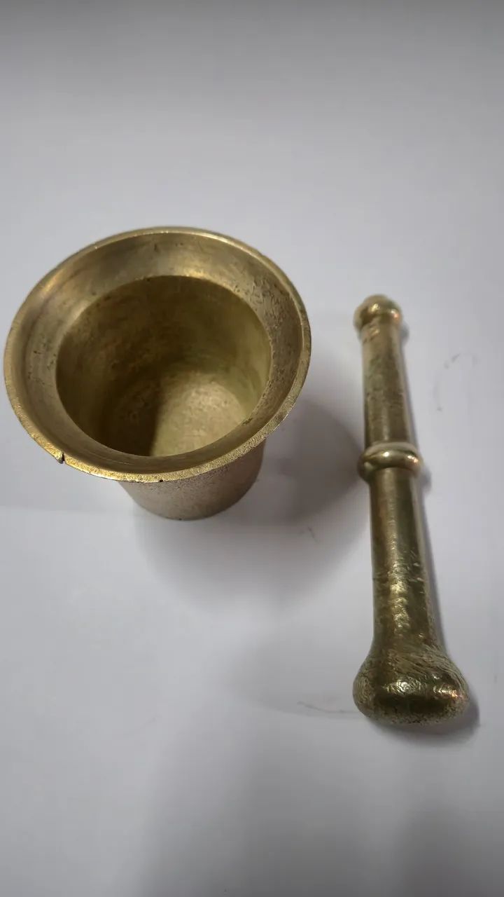 Pilão antigo bronze maciço  - Foto 3