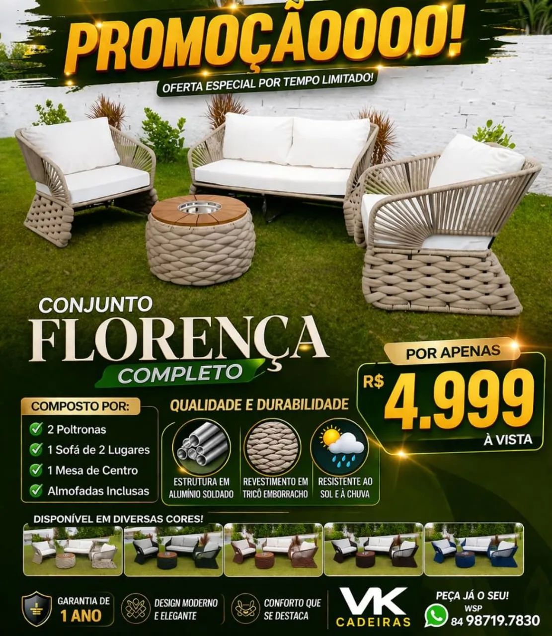 Cadeiras de Corda náutica  - Foto 3