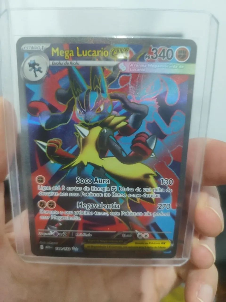 Cartas Pokémon Mega Lucario NM e Rayquaza Ex D - Foto 4