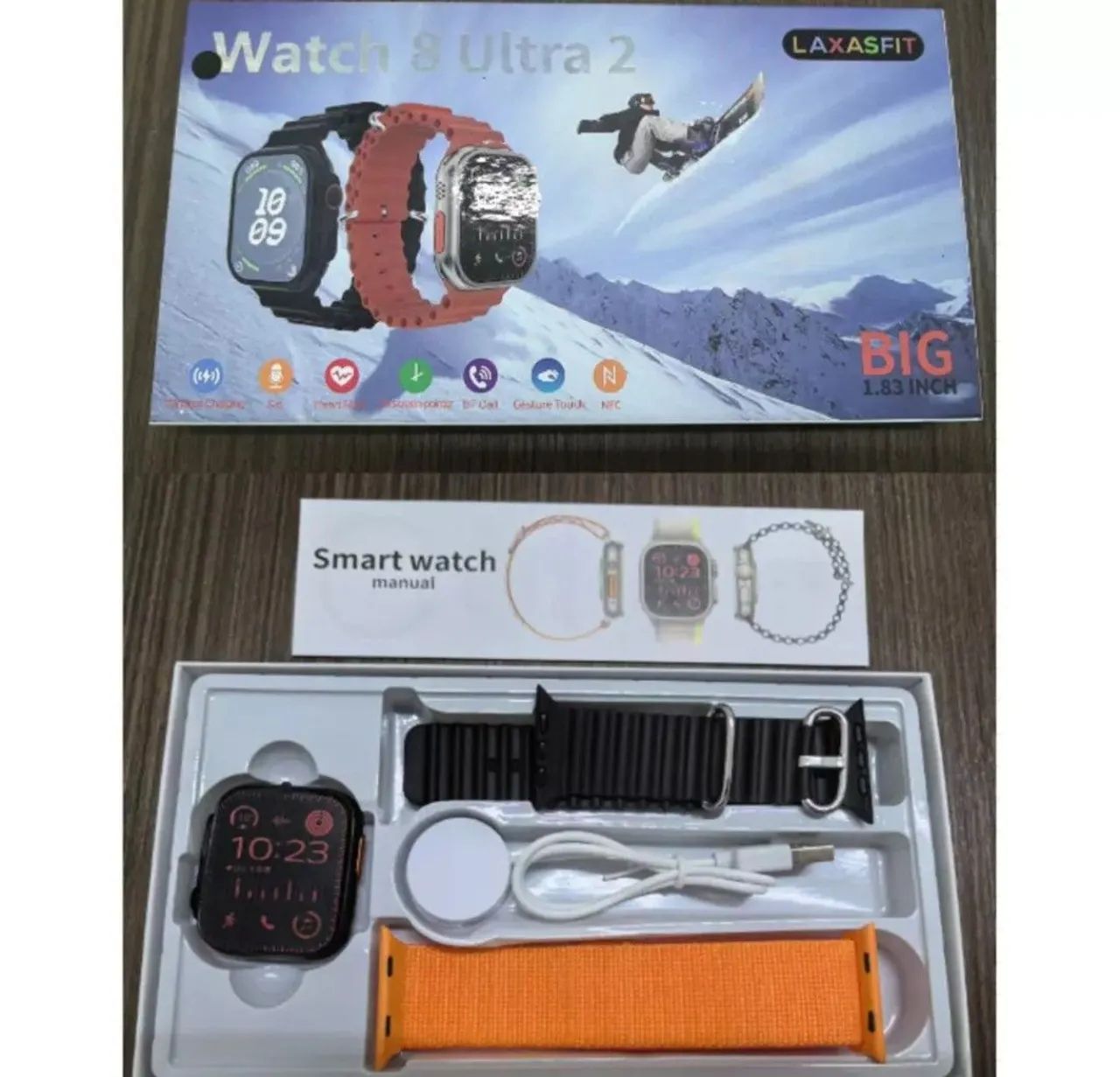 Smartwatch Ultra A15 BIG com 7 pulseiras e monitor cardíaco