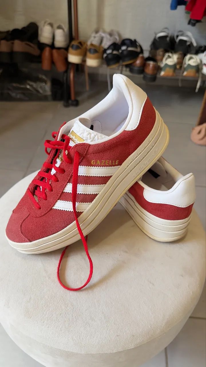 Tênis original adidas gazelle 37 vermelho