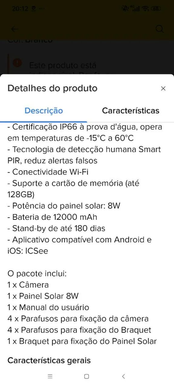 Câmera de vigilância com placa solar - Foto 3