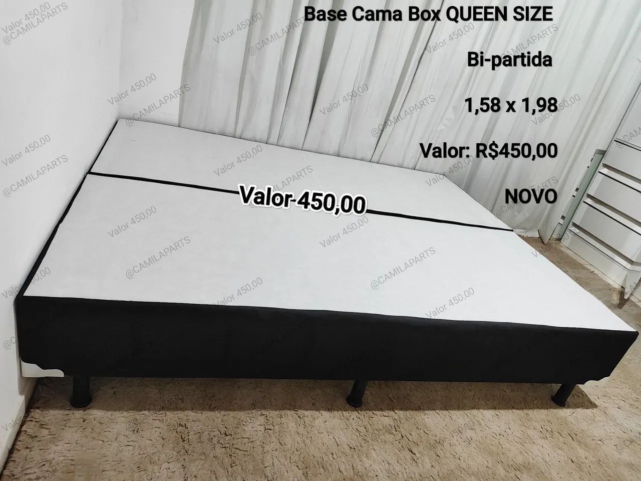 Base Cama Box QUEEN SIZE Bi-partida NOVO ENTREGO  - Foto 5