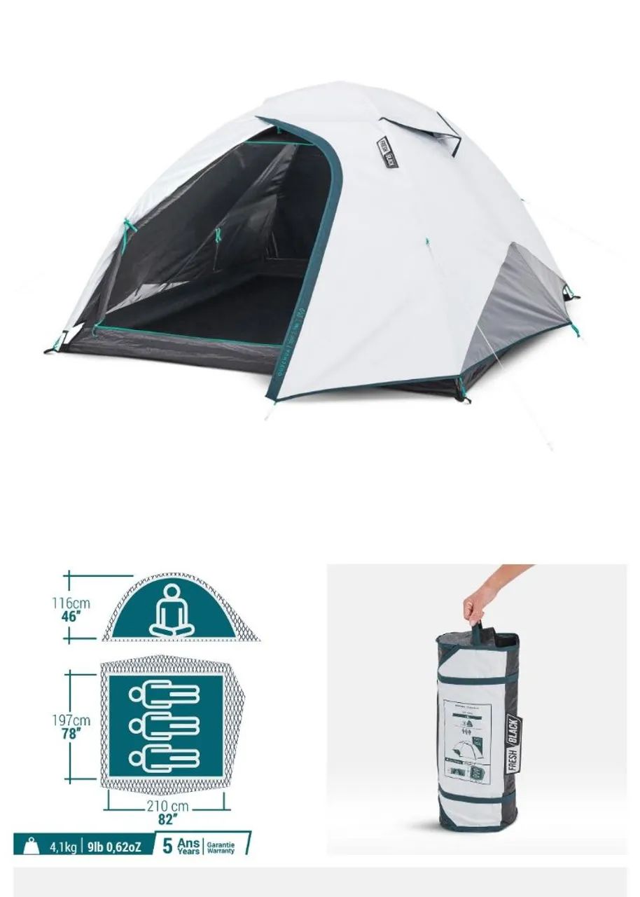 BARRACA DE CAMPING QUECHUA - Foto 3
