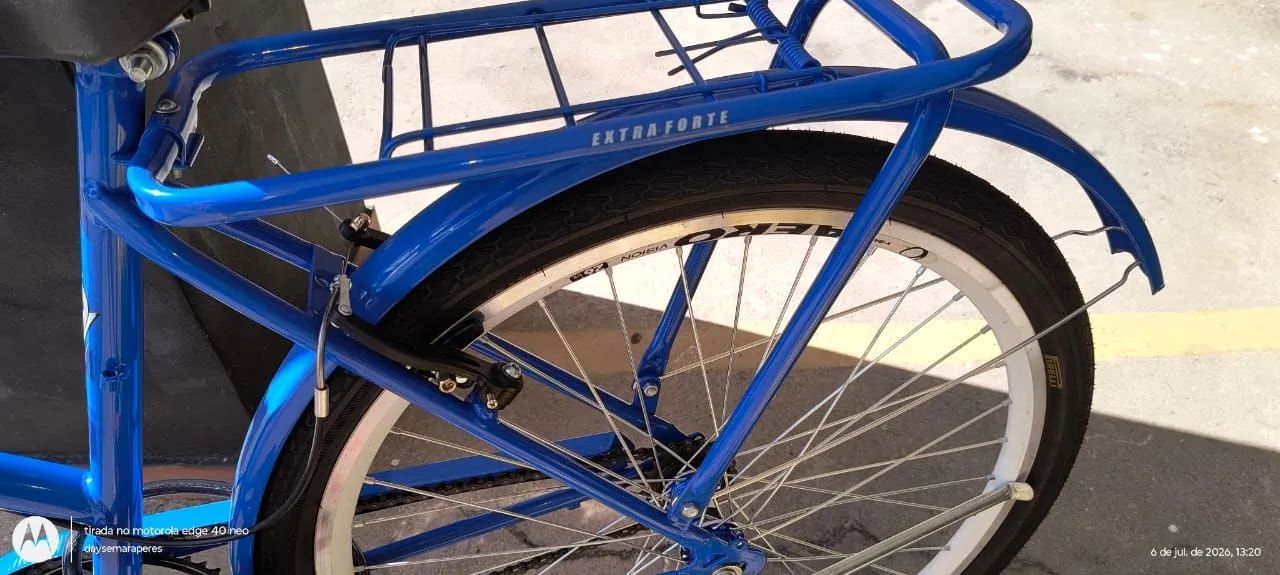 Bicicleta feminina semi nova azul - Foto 2