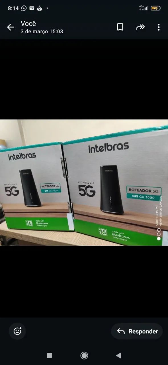 Roteador 5G wi-fi de chip Intelbras 