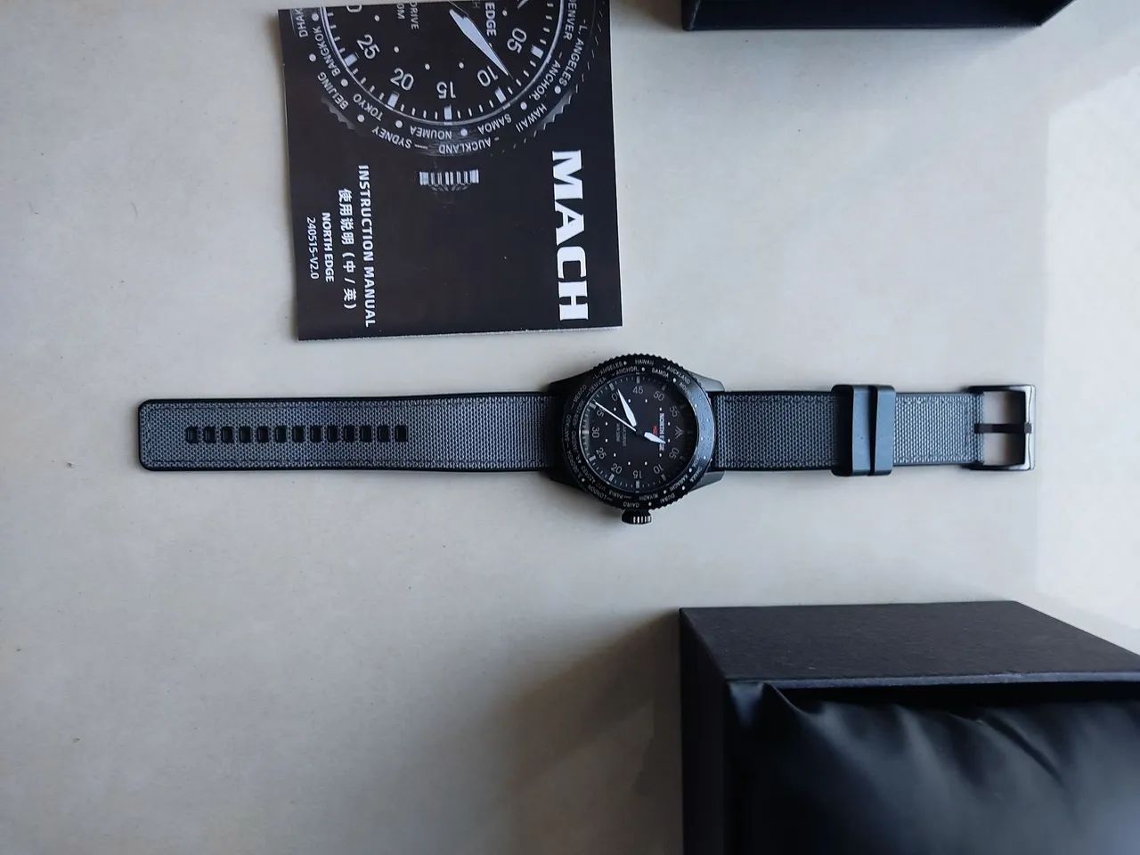 Relogio north edge mach aviador solar