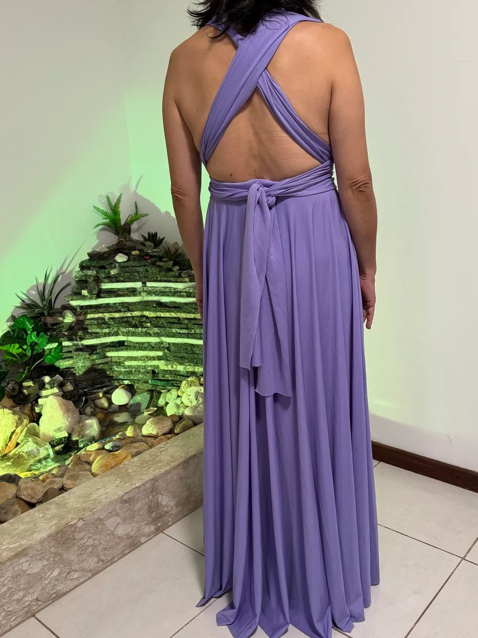 Vestido longo cor Lavanda - Foto 2