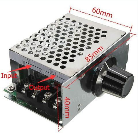 Dimmer Rotativo De Alta Potência Ca 4000w Em 220v