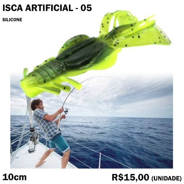 Isca Artificial Lula Verde 10cm de Silicone