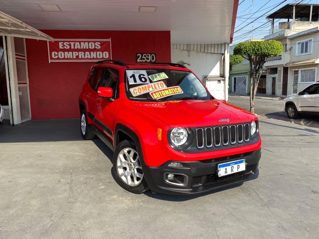 JEEP RENEGADE LONGITUDE 1.8 FLEX 2016 VERMELHO COURO