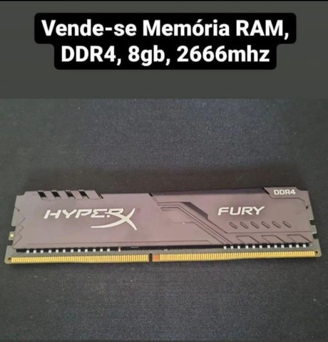 Memória Ram Hyperx Fury 8gb DDR4 2666MHZ - Computadores e acessórios -  Piripiri 1005427962 | OLX