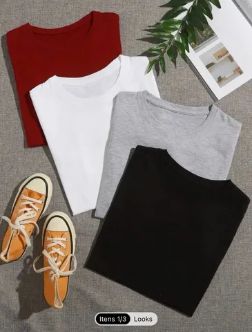 Kit 4 Camisetas da SHEIN